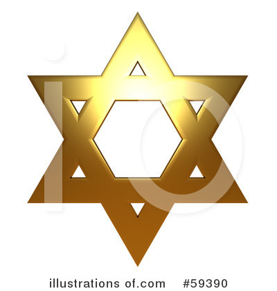 Royalty-Free (RF) Star Of David Clipart Illustration by ShazamImages - Stock Sample #59390