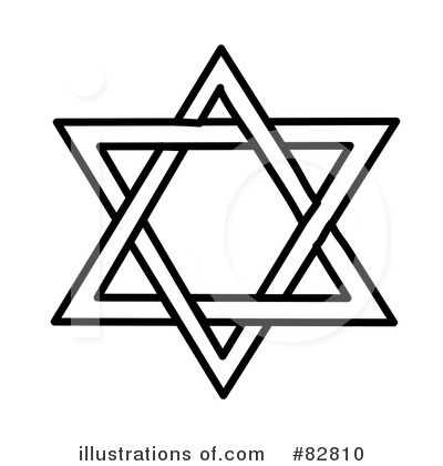 Royalty-Free (RF) Star Of David Clipart Illustration by Pams Clipart - Stock Sample #82810