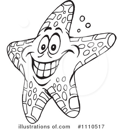 Royalty-Free (RF) Starfish Clipart Illustration by Dennis Holmes Designs - Stock Sample #1110517