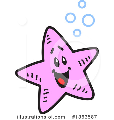 Royalty-Free (RF) Starfish Clipart Illustration by Clip Art Mascots - Stock Sample #1363587