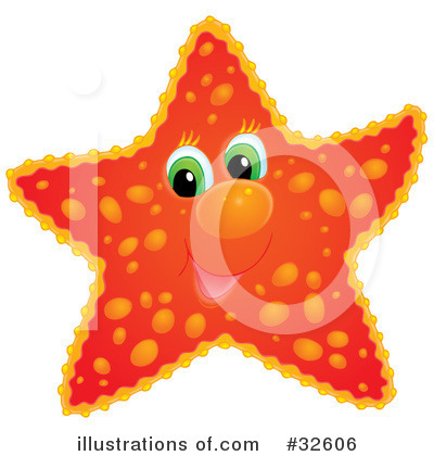 Royalty-Free (RF) Starfish Clipart Illustration by Alex Bannykh - Stock Sample #32606