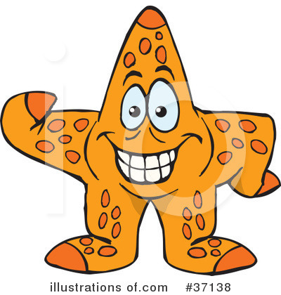 Royalty-Free (RF) Starfish Clipart Illustration by Dennis Holmes Designs - Stock Sample #37138