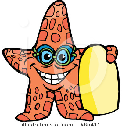 Royalty-Free (RF) Starfish Clipart Illustration by Dennis Holmes Designs - Stock Sample #65411