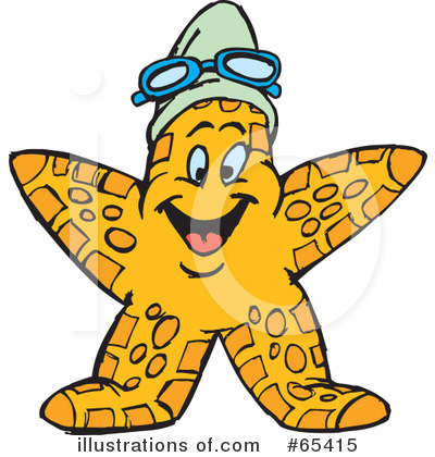 Royalty-Free (RF) Starfish Clipart Illustration by Dennis Holmes Designs - Stock Sample #65415