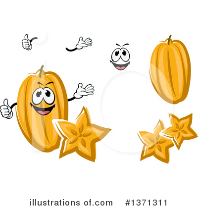 Royalty-Free (RF) Starfruit Clipart Illustration by Vector Tradition SM - Stock Sample #1371311