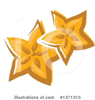 Starfruit Clipart #1371315 by Vector Tradition SM