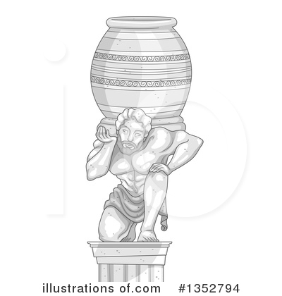 Royalty-Free (RF) Statue Clipart Illustration by BNP Design Studio - Stock Sample #1352794