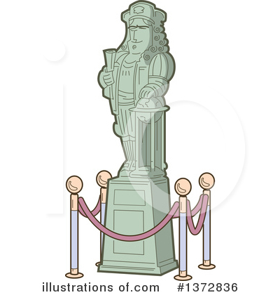 Royalty-Free (RF) Statue Clipart Illustration by Clip Art Mascots - Stock Sample #1372836