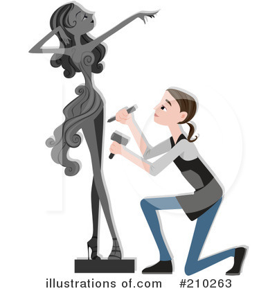 Royalty-Free (RF) Statue Clipart Illustration by BNP Design Studio - Stock Sample #210263
