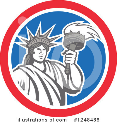 Royalty-Free (RF) Statue Of Liberty Clipart Illustration by patrimonio - Stock Sample #1248486