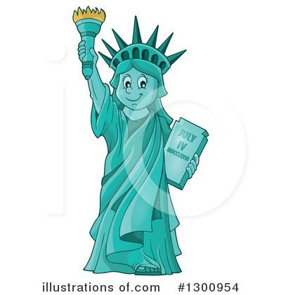 Royalty-Free (RF) Statue Of Liberty Clipart Illustration by visekart - Stock Sample #1300954