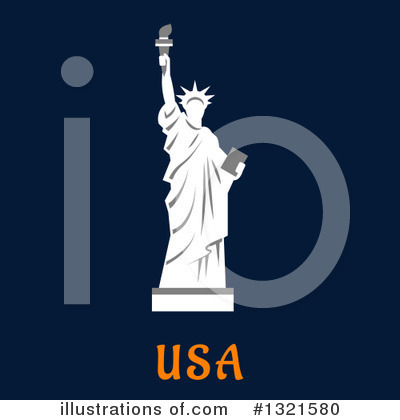 Royalty-Free (RF) Statue Of Liberty Clipart Illustration by Vector Tradition SM - Stock Sample #1321580