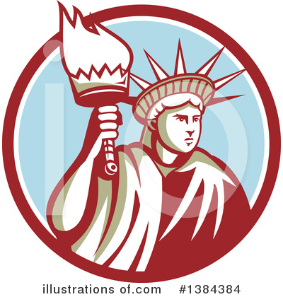 Royalty-Free (RF) Statue Of Liberty Clipart Illustration by patrimonio - Stock Sample #1384384