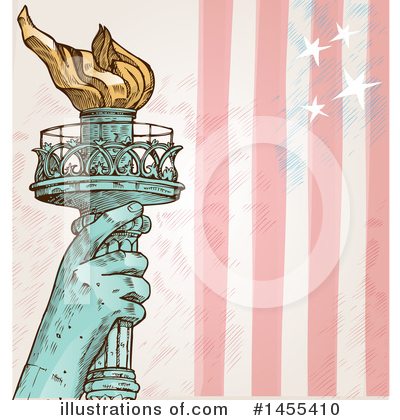 Royalty-Free (RF) Statue Of Liberty Clipart Illustration by Domenico Condello - Stock Sample #1455410
