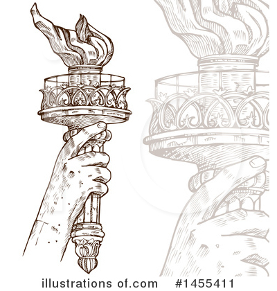 Royalty-Free (RF) Statue Of Liberty Clipart Illustration by Domenico Condello - Stock Sample #1455411