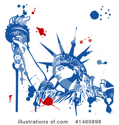 Royalty-Free (RF) Statue Of Liberty Clipart Illustration by Domenico Condello - Stock Sample #1460898