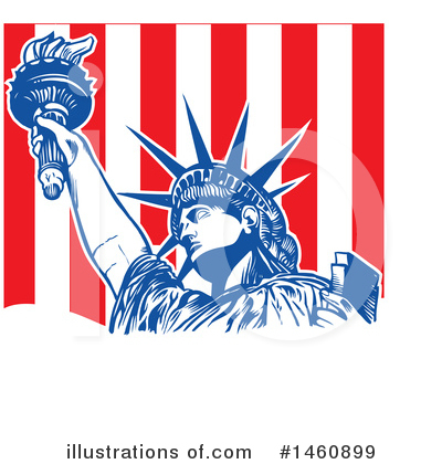 Royalty-Free (RF) Statue Of Liberty Clipart Illustration by Domenico Condello - Stock Sample #1460899