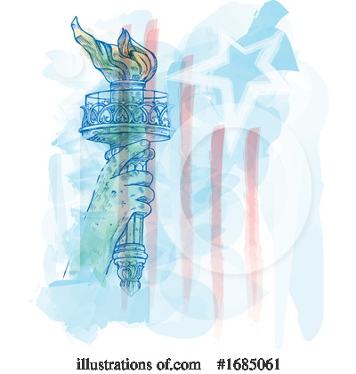 Royalty-Free (RF) Statue Of Liberty Clipart Illustration by Domenico Condello - Stock Sample #1685061