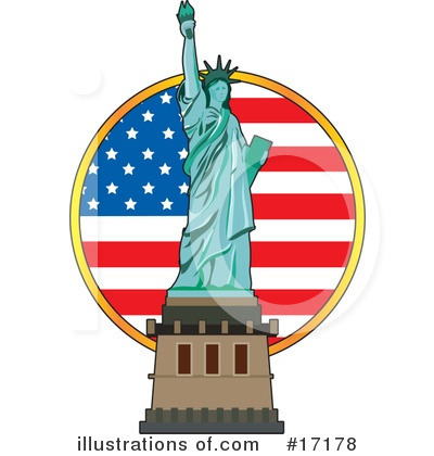 Royalty-Free (RF) Statue Of Liberty Clipart Illustration by Maria Bell - Stock Sample #17178