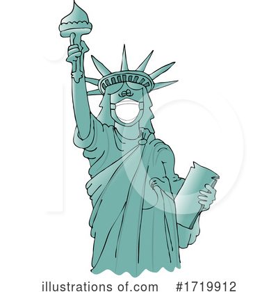 Royalty-Free (RF) Statue Of Liberty Clipart Illustration by djart - Stock Sample #1719912