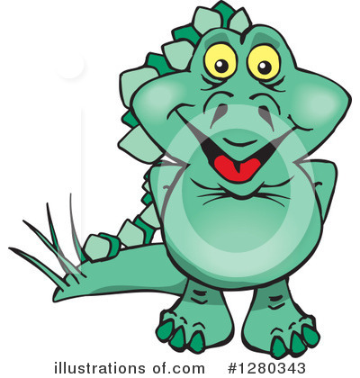 Royalty-Free (RF) Steagosaur Clipart Illustration by Dennis Holmes Designs - Stock Sample #1280343