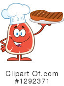 Steak Character Clipart #1292371 by Hit Toon