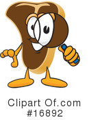 Steak Character Clipart #16892 by Mascot Junction
