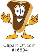 Steak Character Clipart #16894 by Mascot Junction