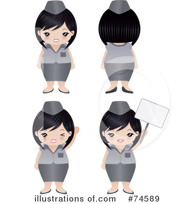 Asian Woman Clipart #74589 by Melisende Vector