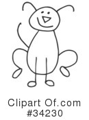 Stick Animals Clipart #34230 by C Charley-Franzwa