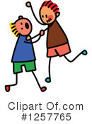 Stick Children Clipart #1257765 by Prawny