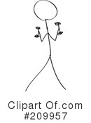 Stick Fitness Clipart #209957 by Clipart Girl
