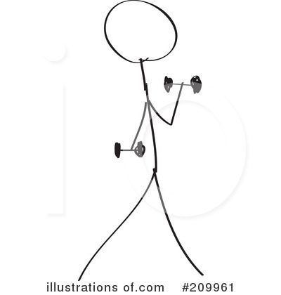 Royalty-Free (RF) Stick Fitness Clipart Illustration by Clipart Girl - Stock Sample #209961
