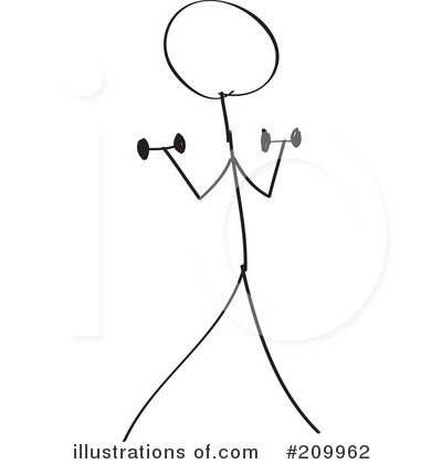 Royalty-Free (RF) Stick Fitness Clipart Illustration by Clipart Girl - Stock Sample #209962