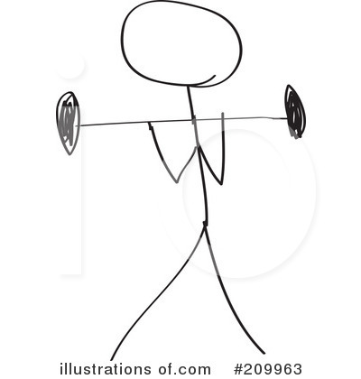 Royalty-Free (RF) Stick Fitness Clipart Illustration by Clipart Girl - Stock Sample #209963