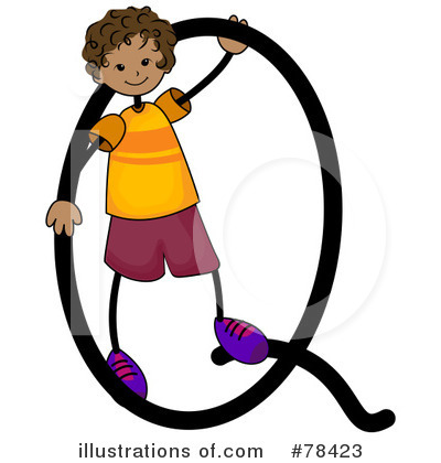 Royalty-Free (RF) Stick Kid Alphabet Clipart Illustration by BNP Design Studio - Stock Sample #78423