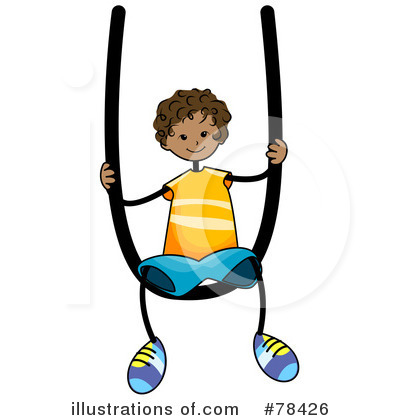 Royalty-Free (RF) Stick Kid Alphabet Clipart Illustration by BNP Design Studio - Stock Sample #78426