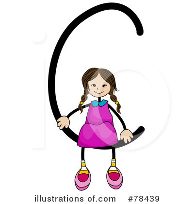Royalty-Free (RF) Stick Kid Alphabet Clipart Illustration by BNP Design Studio - Stock Sample #78439