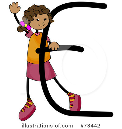 Royalty-Free (RF) Stick Kid Alphabet Clipart Illustration by BNP Design Studio - Stock Sample #78442