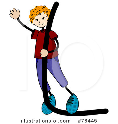 Royalty-Free (RF) Stick Kid Alphabet Clipart Illustration by BNP Design Studio - Stock Sample #78445