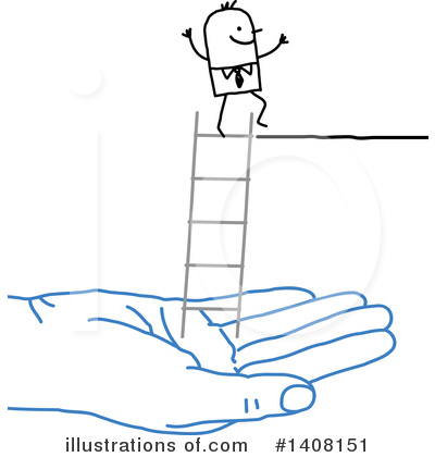 Royalty-Free (RF) Stick Man Clipart Illustration by NL shop - Stock Sample #1408151