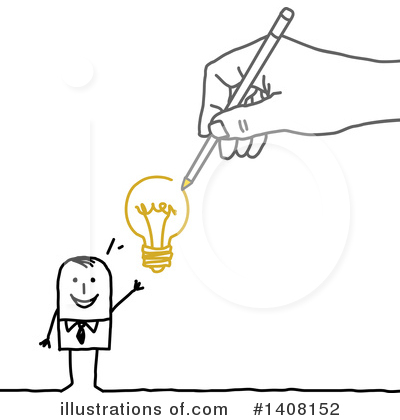 Royalty-Free (RF) Stick Man Clipart Illustration by NL shop - Stock Sample #1408152