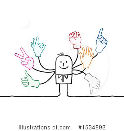 Royalty-Free (RF) Stick Man Clipart Illustration by NL shop - Stock Sample #1534892