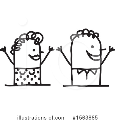 Royalty-Free (RF) Stick People Clipart Illustration by NL shop - Stock Sample #1563885