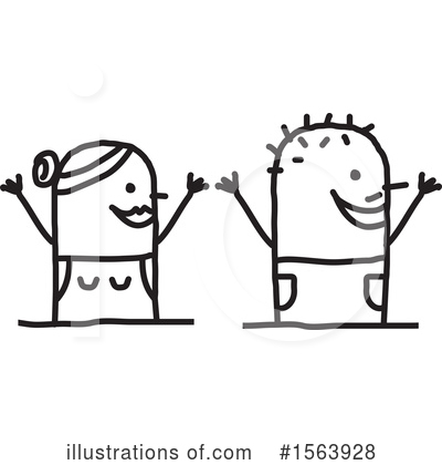 Royalty-Free (RF) Stick People Clipart Illustration by NL shop - Stock Sample #1563928