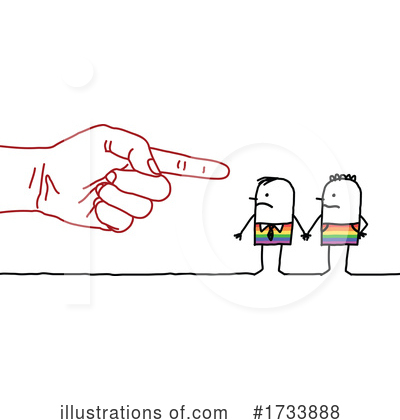 Gay Couple Clipart #1733888 by NL shop