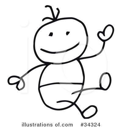 Royalty-Free (RF) Stick People Clipart Illustration by C Charley-Franzwa - Stock Sample #34324
