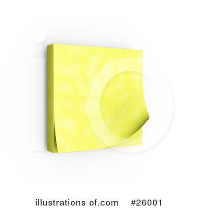 Royalty-Free (RF) Sticky Note Clipart Illustration by KJ Pargeter - Stock Sample #26001