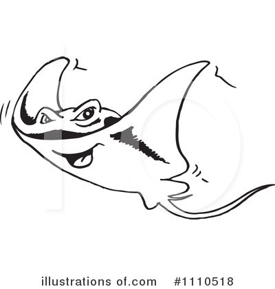 Royalty-Free (RF) Sting Ray Clipart Illustration by Dennis Holmes Designs - Stock Sample #1110518