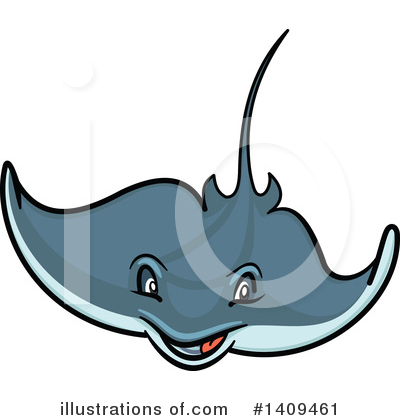 Royalty-Free (RF) Stingray Clipart Illustration by Vector Tradition SM - Stock Sample #1409461